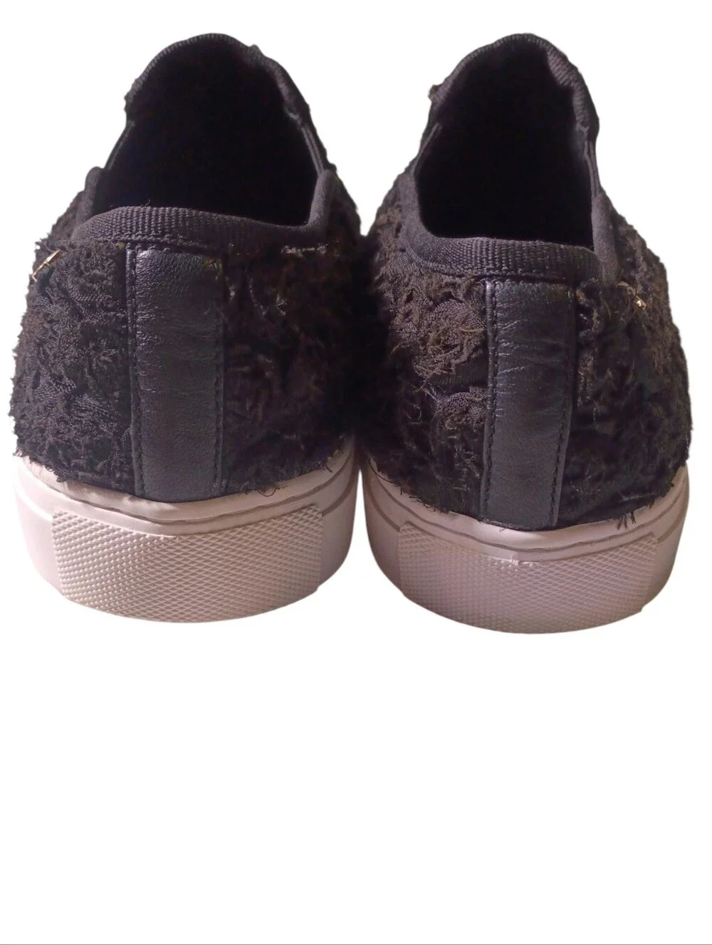 Tory Burch Black‎ Floral-Texture Slip-On Sneakers